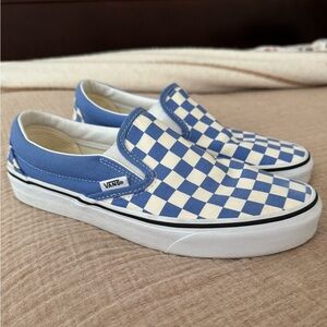 Vans Classic Slip-On Checkerboard Shoe - Blue
